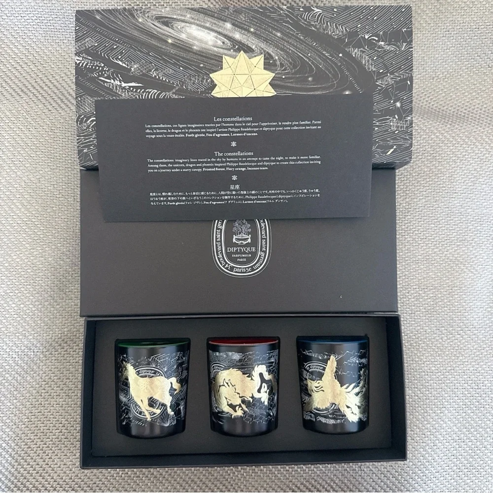 NEW RARE Diptyque 2017 Holiday Candle Set limited edition constellation candle